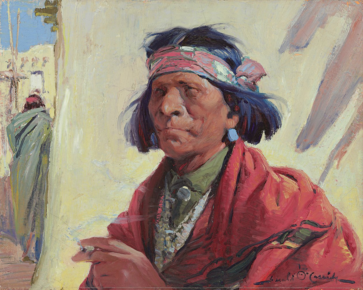 Taos Indian (olej na plátně) od Ira Diamond Gerald Cassidy