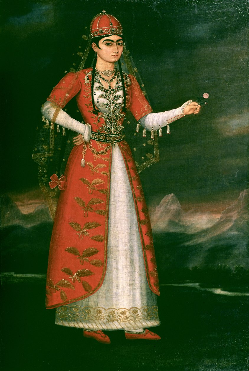 Portrét Nino Eristavi, Írán, 1829 od Iranian School
