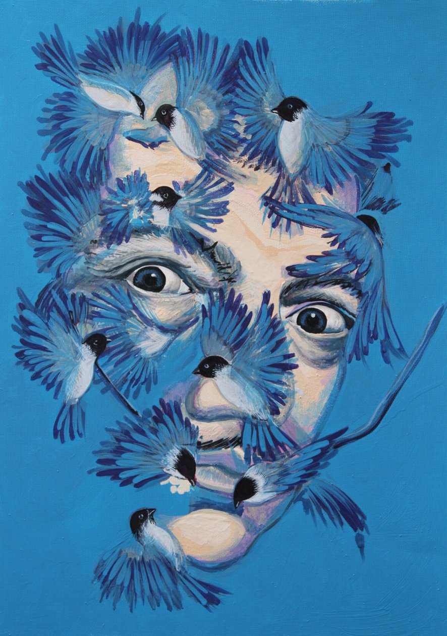 Dalí a Chickadees, 2015 od Irina Corduban