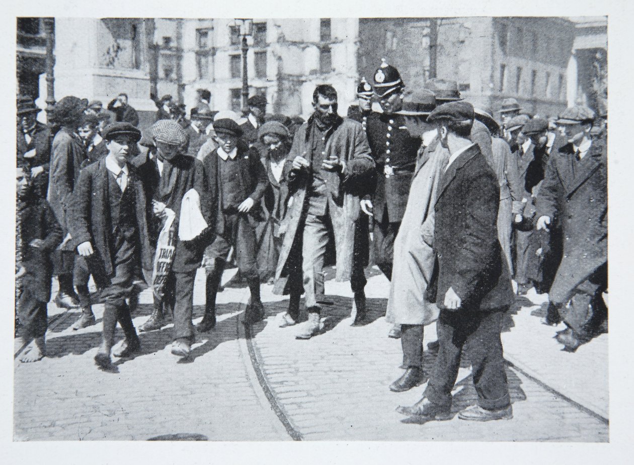 Přeplněná ulice během povstání, od An Illustrated Record of the Sinn Fein Revolt v Dublinu, duben 1916 od Irish Photographer