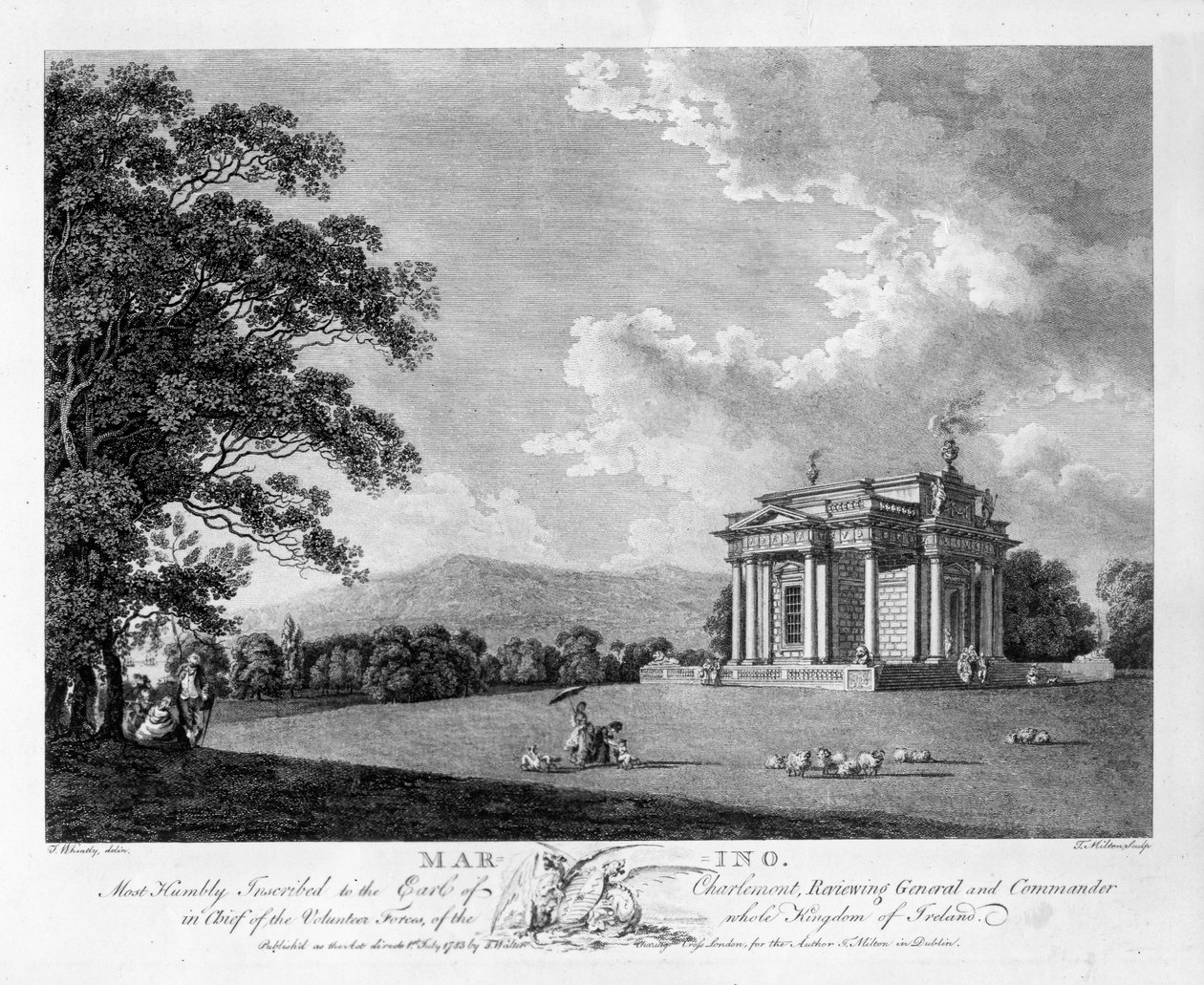 Kasino v Marinu, 1783 od Irish School