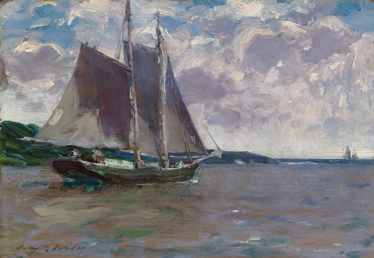 Outward Bound (olej na panelu) od Irving Ramsay Wiles
