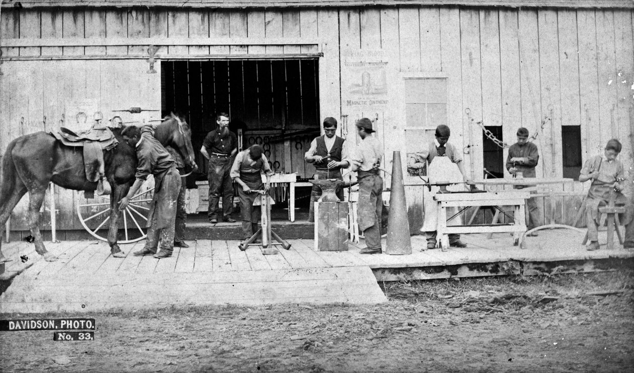 Indian Training School, Forest Grove, Oregon: (čb fotografie) od Isaac Grundy Davidson