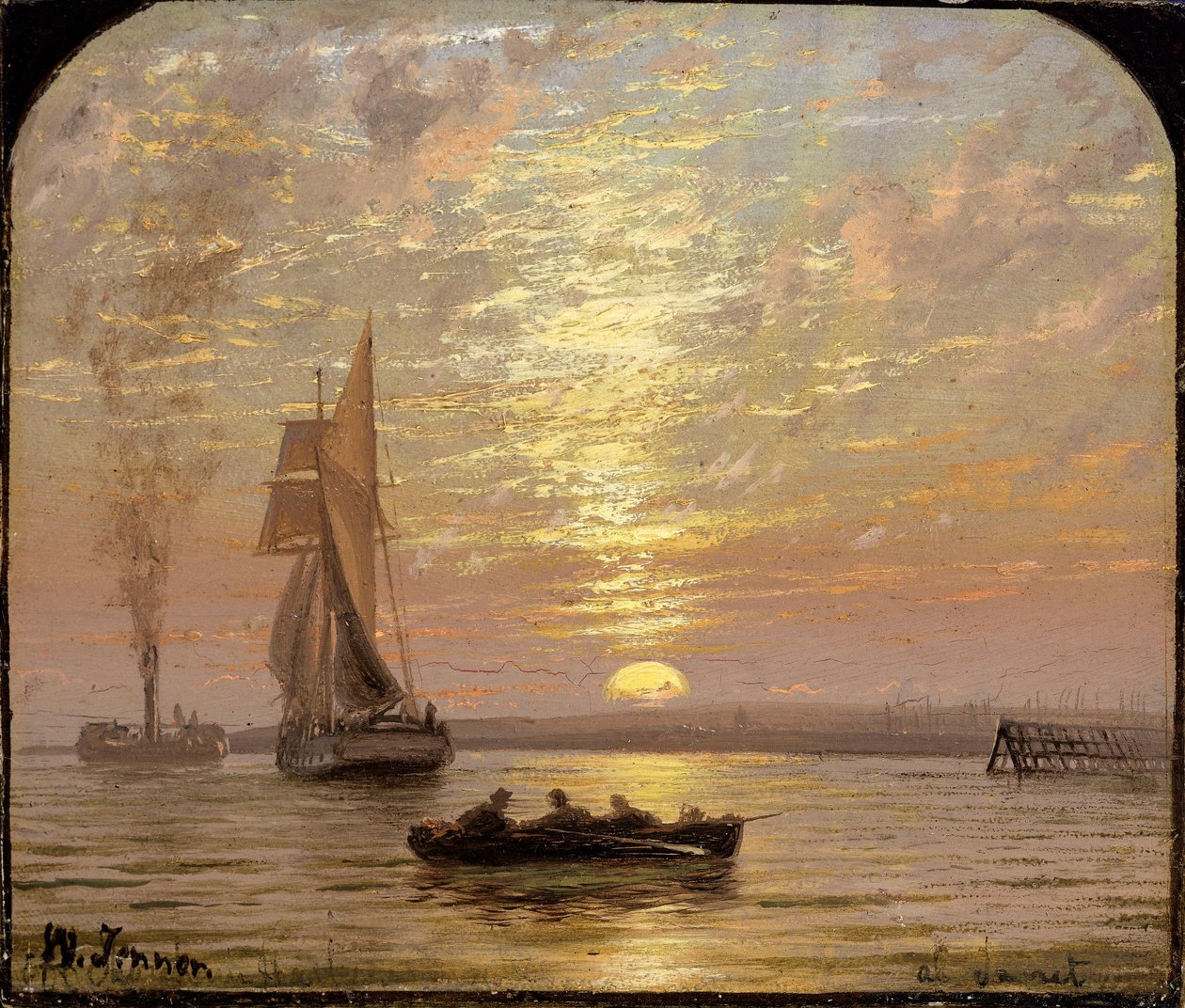 Při západu slunce, kolem roku 1875 od Isaac Walter Jenner