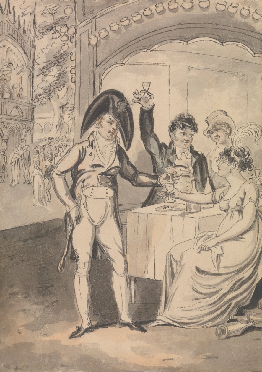 Supper Box ve Vauxhallu od Isaac Cruikshank