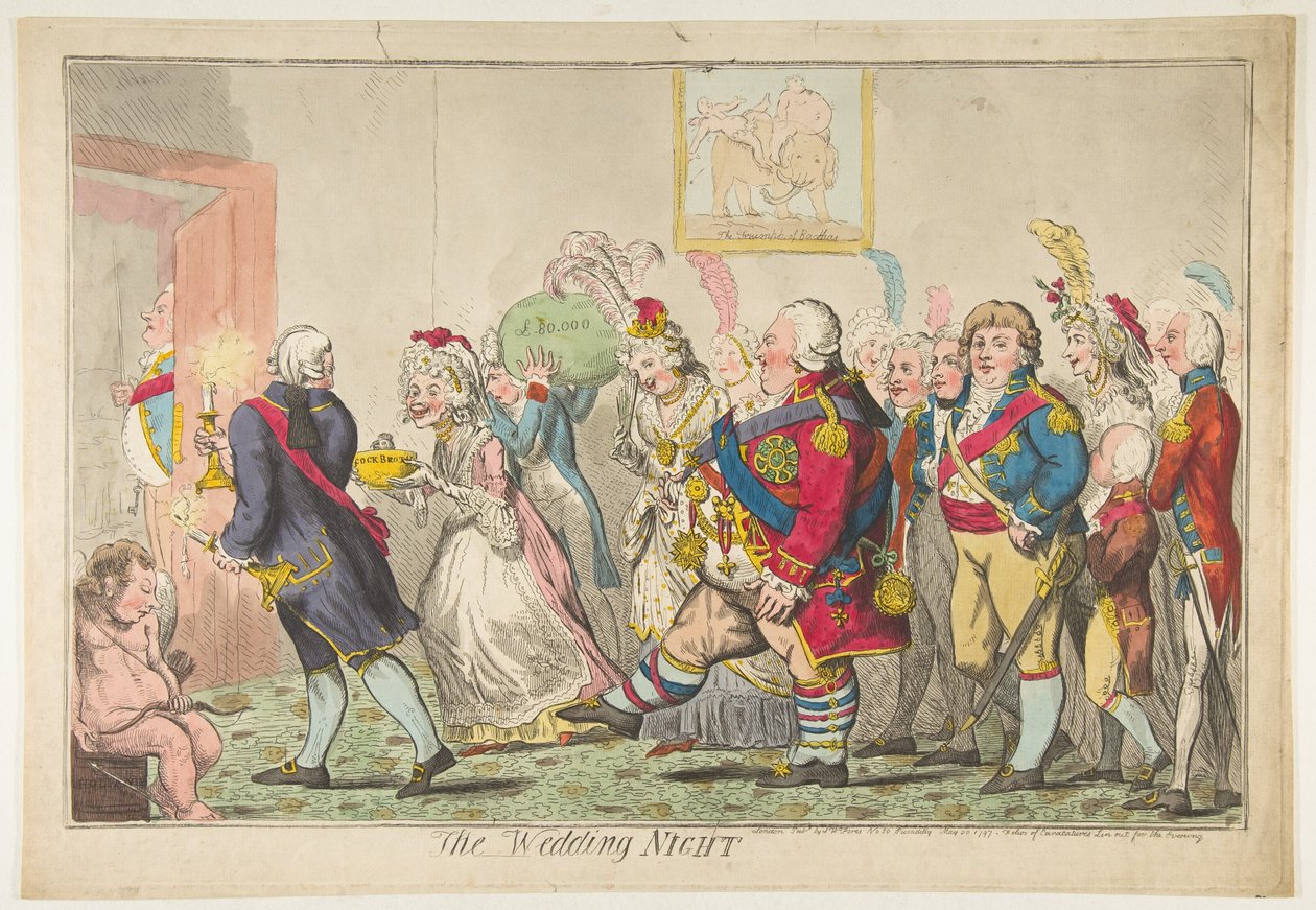 Svatební noc, 20. května 1797. od Isaac Cruikshank