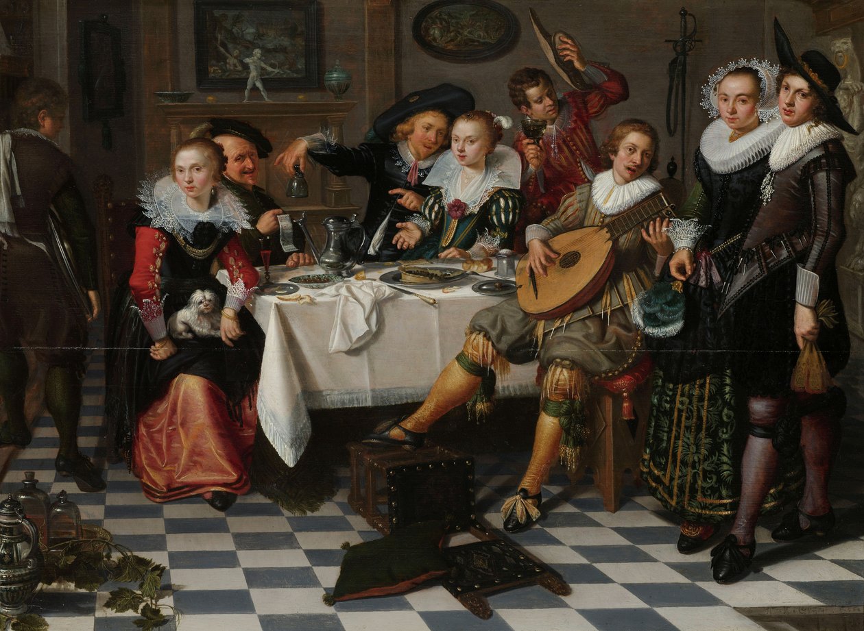 Veselá společnost, 1629 od Isaac Elias