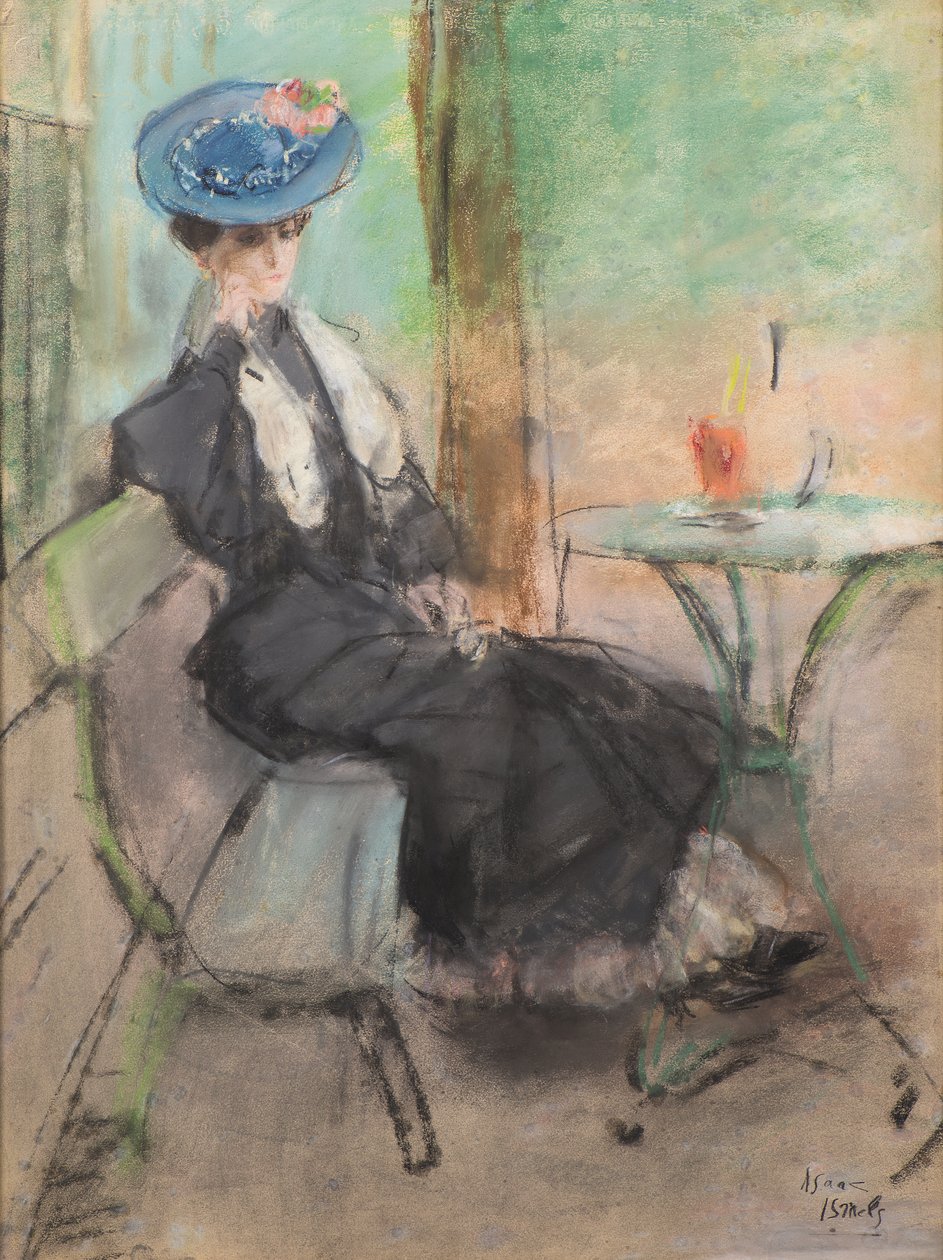 V pařížské kavárně (pastel) od Isaac Israels