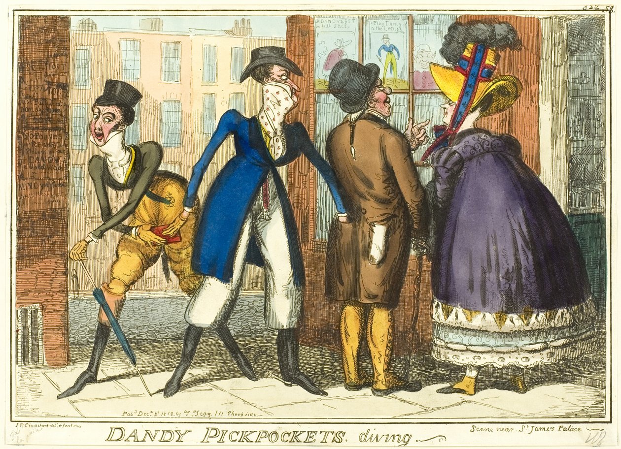 Dandy Pickpockets Potápění od Isaac Robert Cruikshank