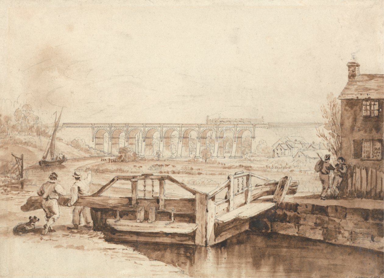 Viadukt nad Sankey Canal od Isaac Shaw