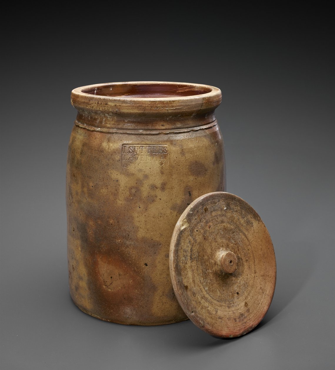 Crock, c. 1873-1882 (glazovaná kamenina) od Isaac Suttles Pottery