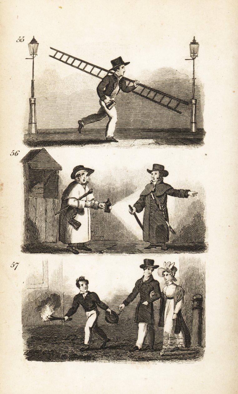 Lamplighter, Watchman a Link-boy od Isaac Taylor