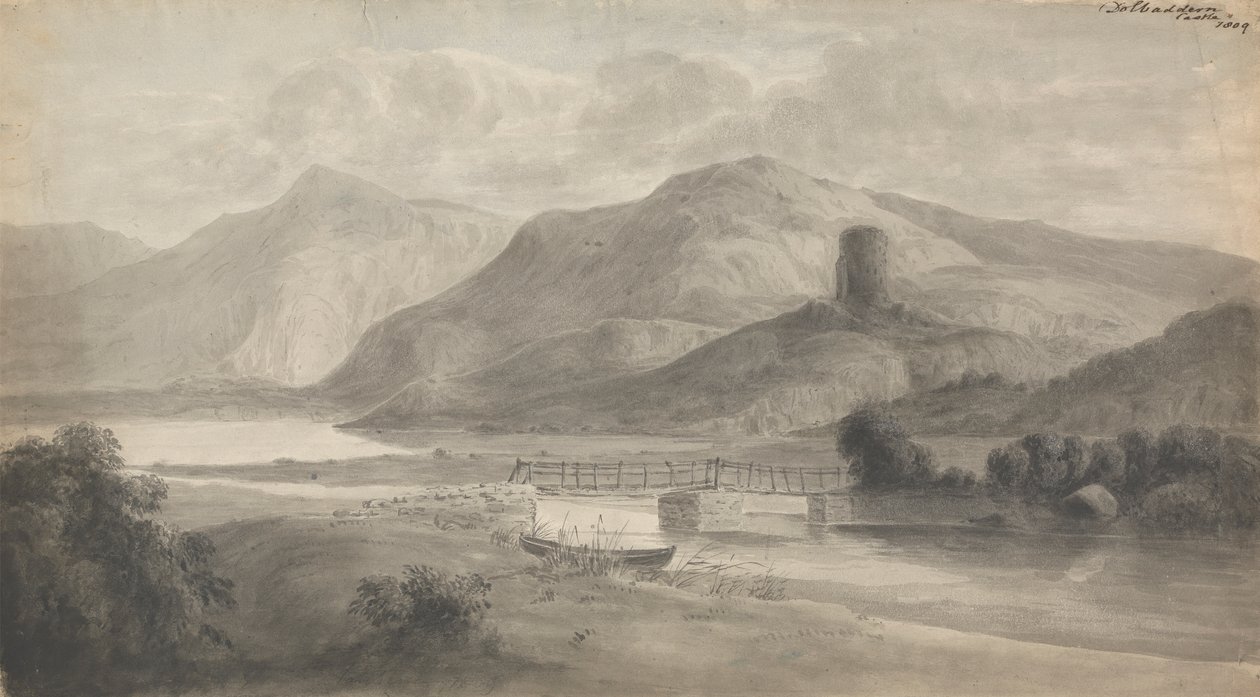 Dolbadarn Castle (Severní Wales) od Isaac Weld