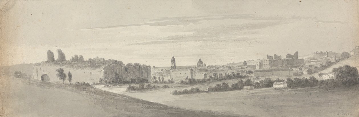 Řím z lázní Caracalla od Isaac Weld