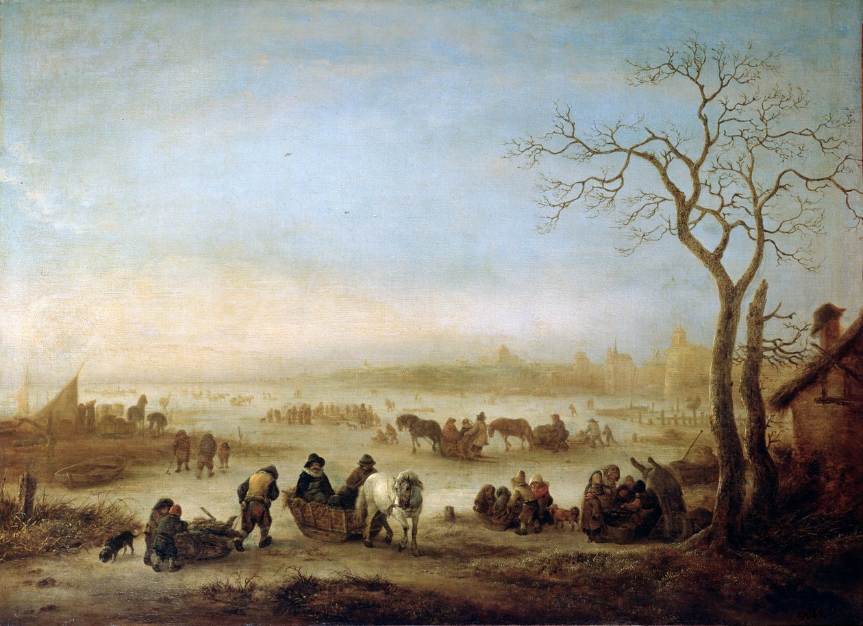 Zamrzlé jezero, 1648. od Isaac van . Ostade