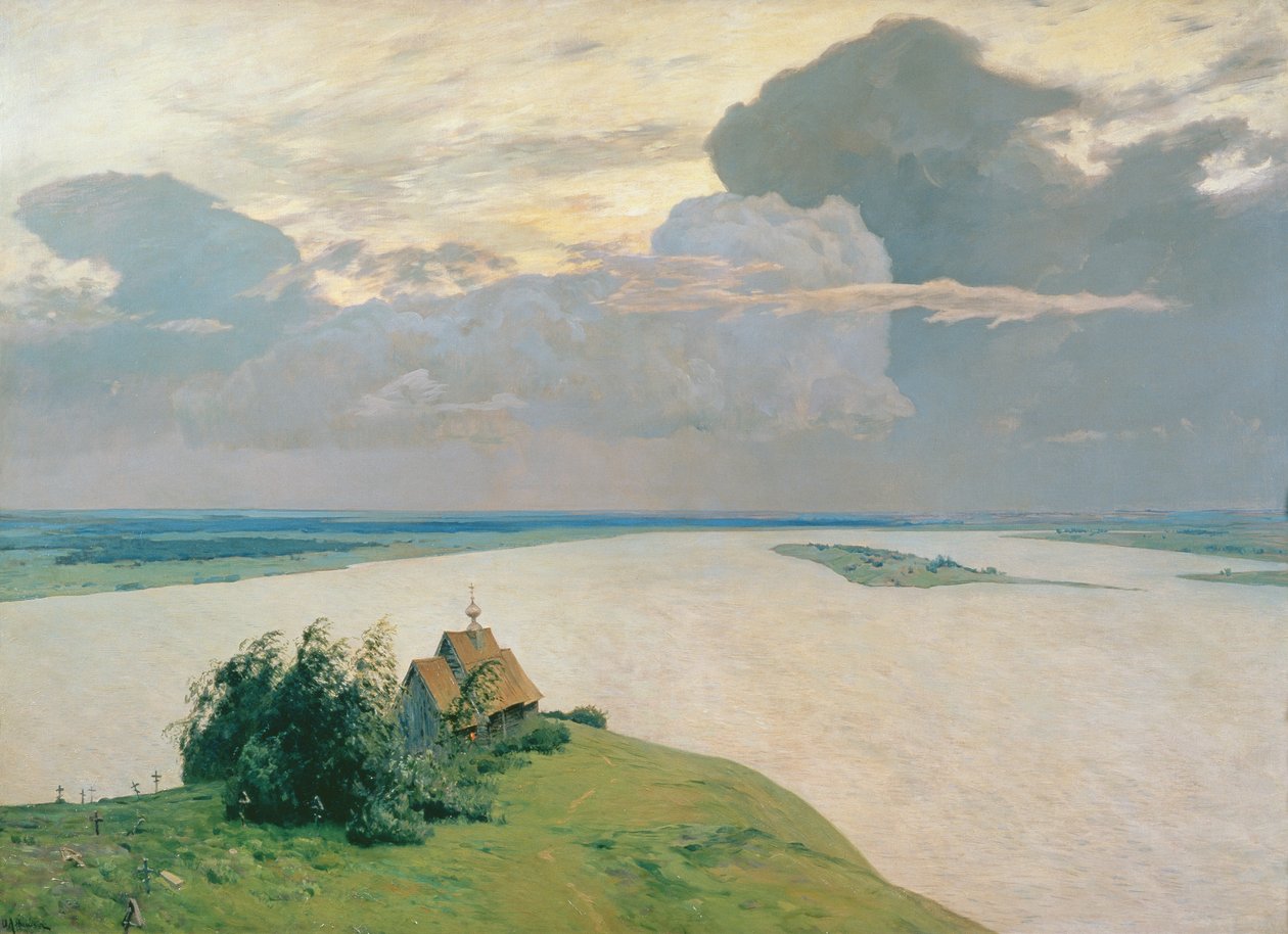 Nad věčným mírem, 1894 od Isaak Ilyich Levitan