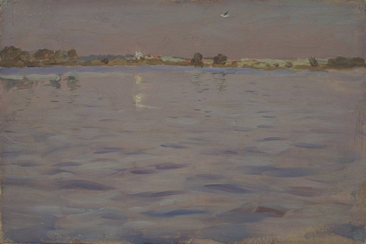 Poslední sluníčka. Jezero, 1898-1899 od Isaak Ilyich Levitan