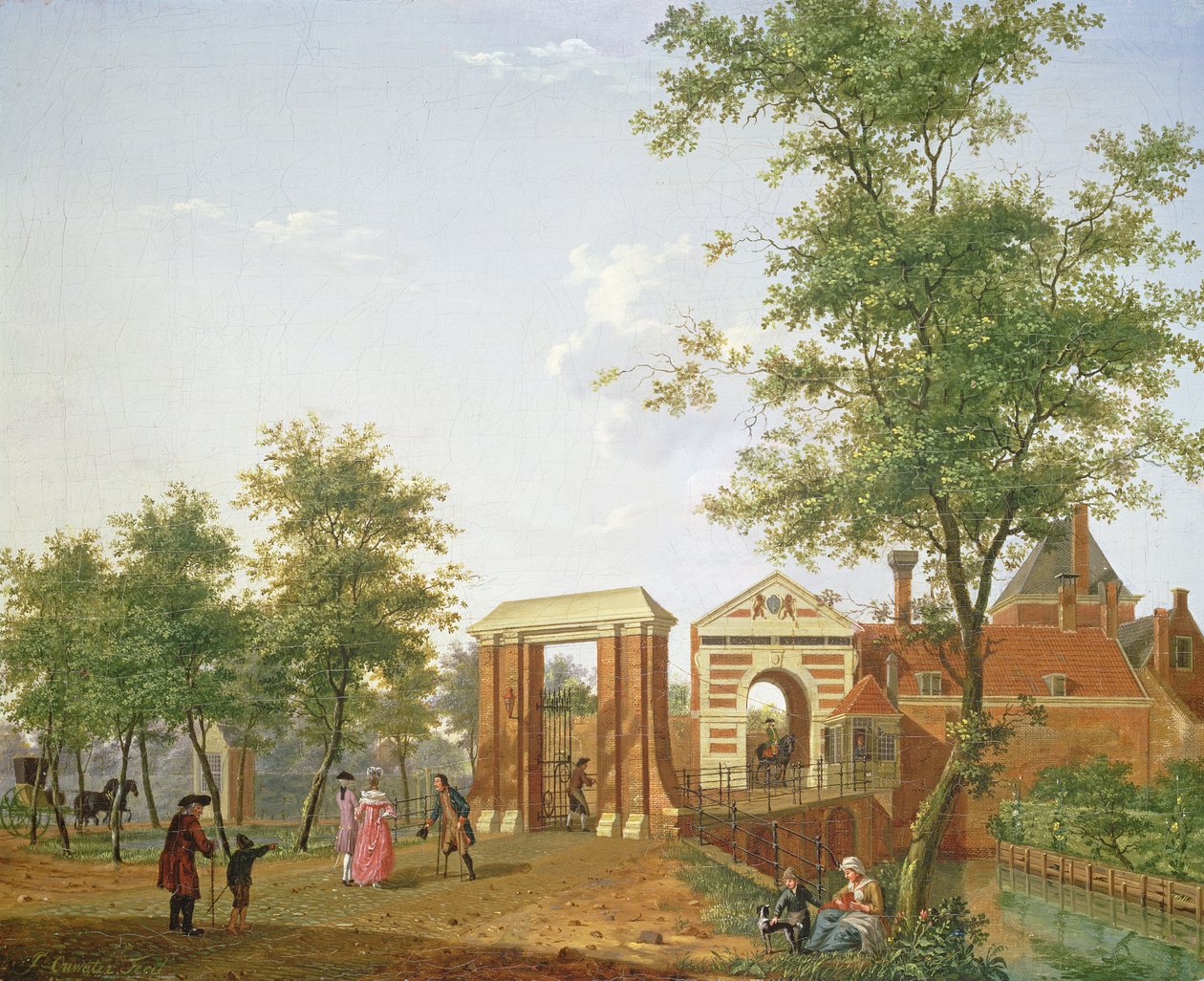 Pohled na Zylpoort, Harlem, 1780 od Isaac Ouwater