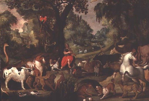 Orpheus Charming the Animals (panel) od Isaak van Oosten