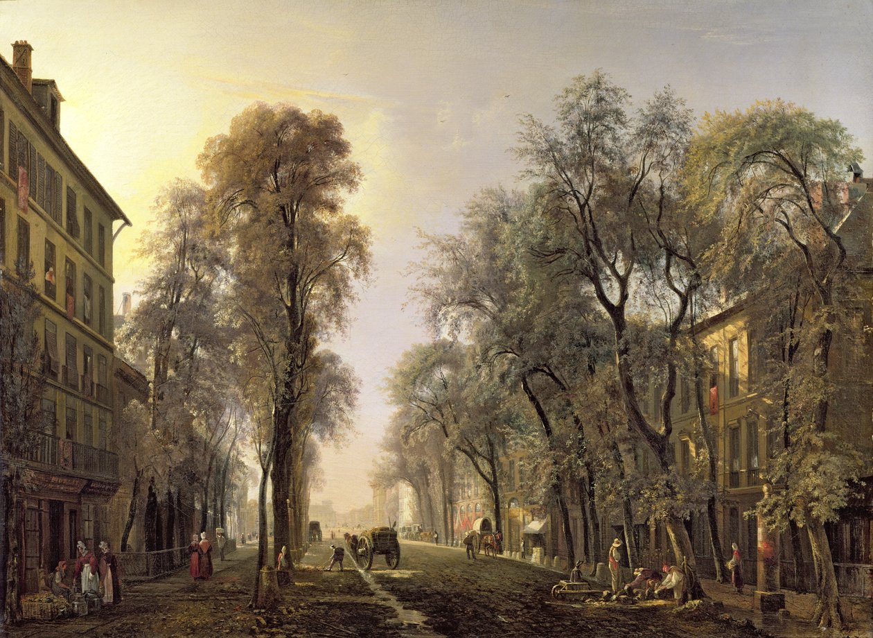 Boulevard Poissonniere v roce 1834 od Isidore Dagnan