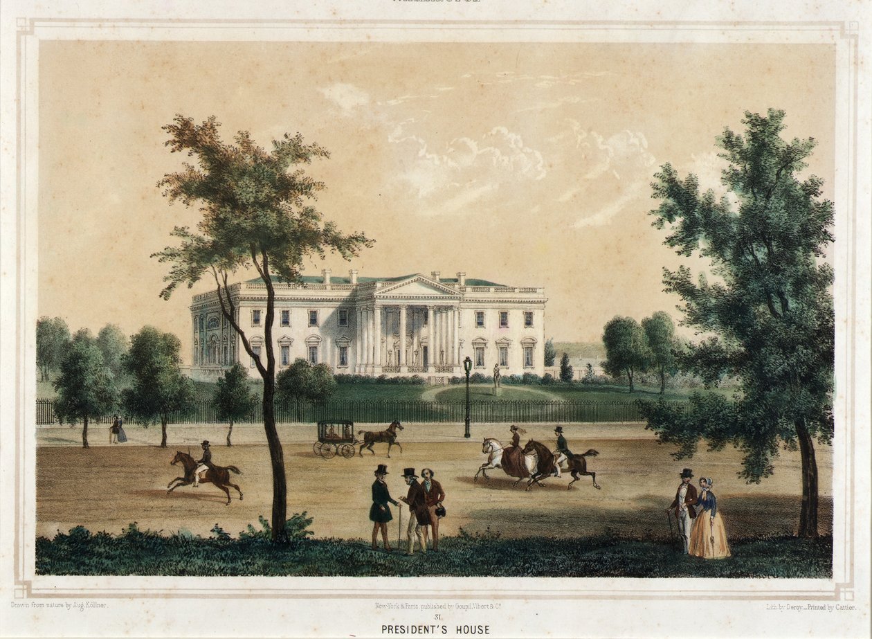 Washington - Dům prezidenta od Isidore Laurent Deroy