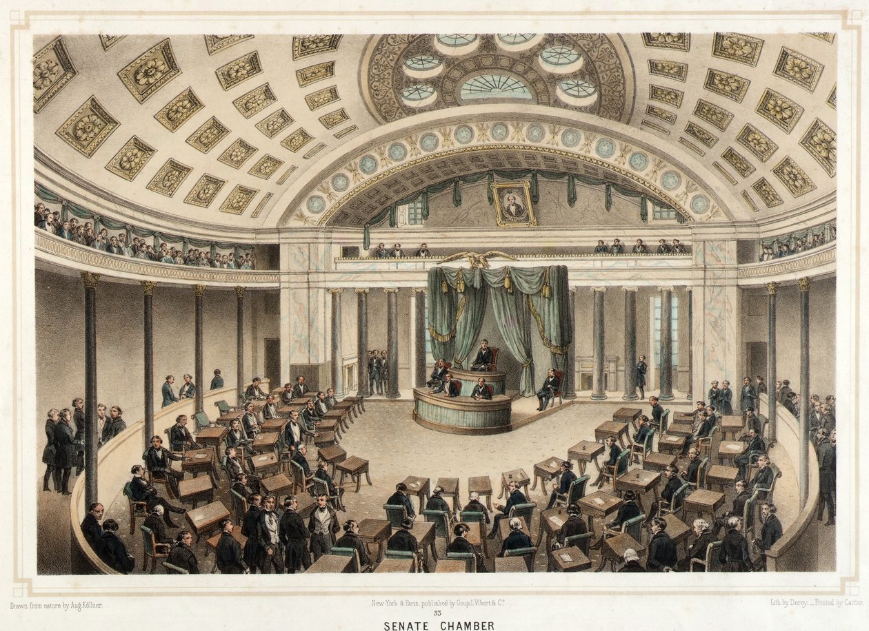 Washington - Senátní komora od Isidore Laurent Deroy