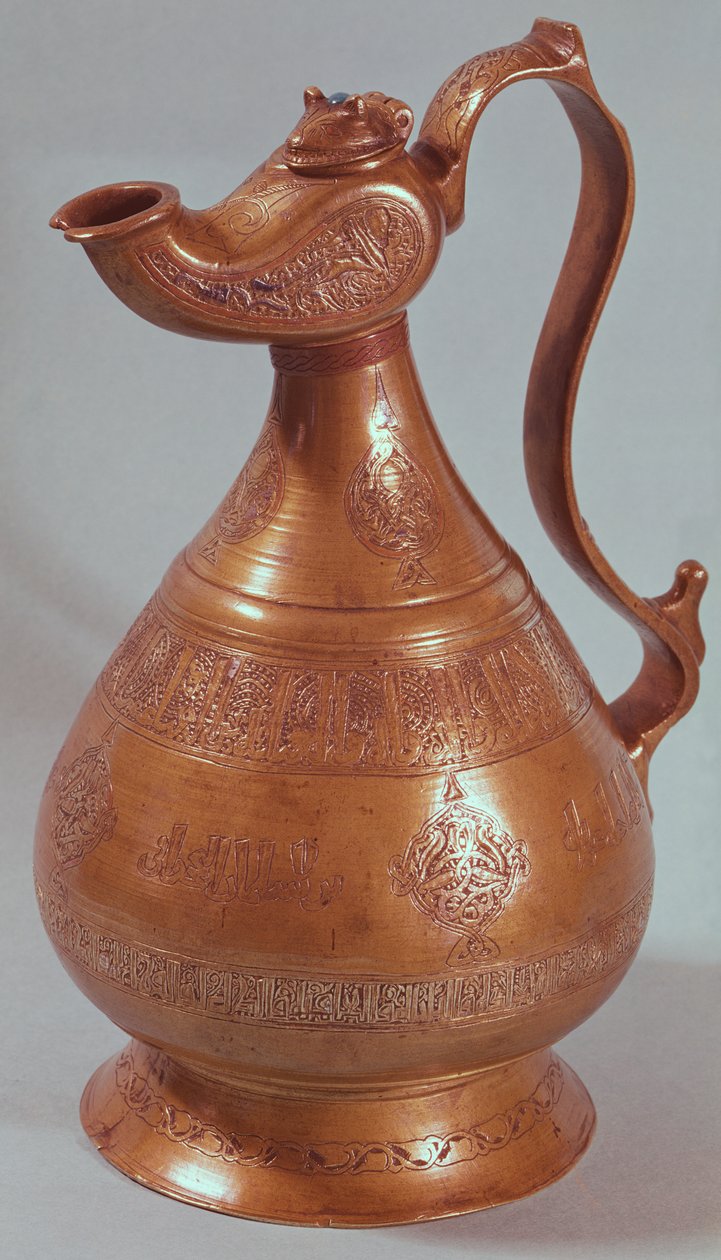 Džbán z Chorásánu, Írán, 1218 (měď) od Islamic School