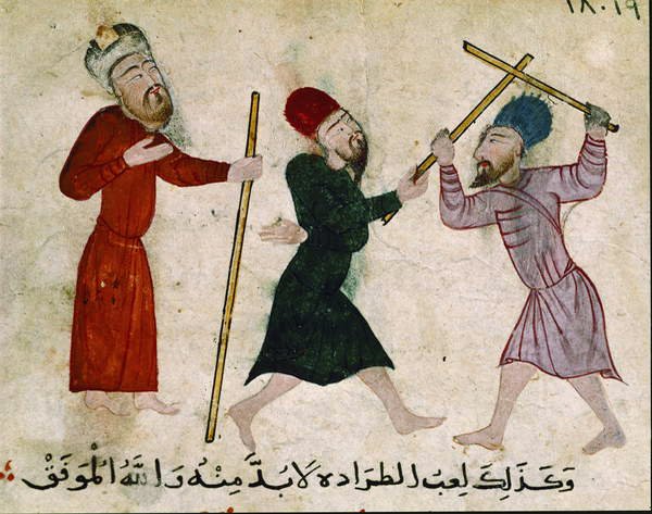 Muži souboje, ze Staré Káhiry (Fostat), 910-1171 od Islamic School
