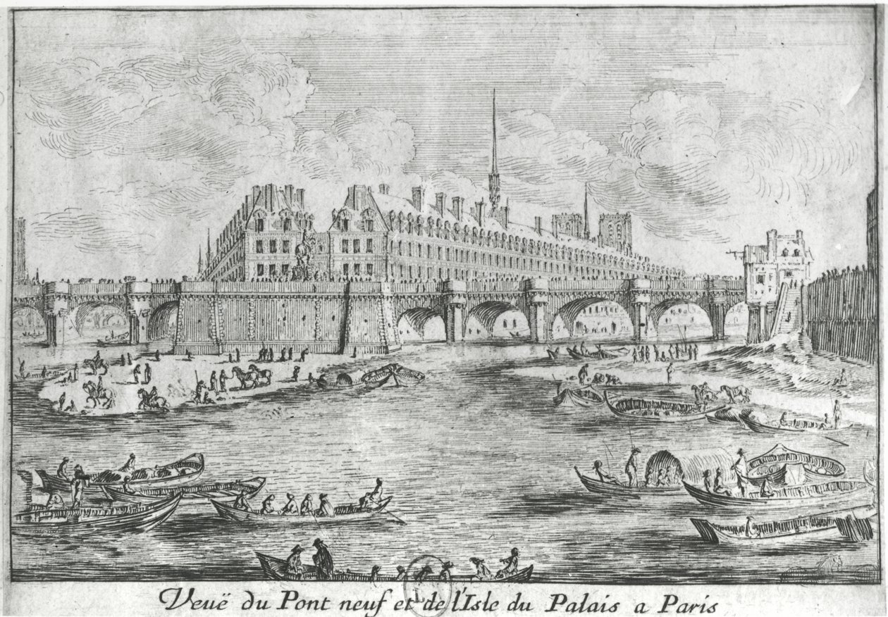Pohled na Pont Neuf a Isle du Palais, Paříž od Israël Silvestre the Younger