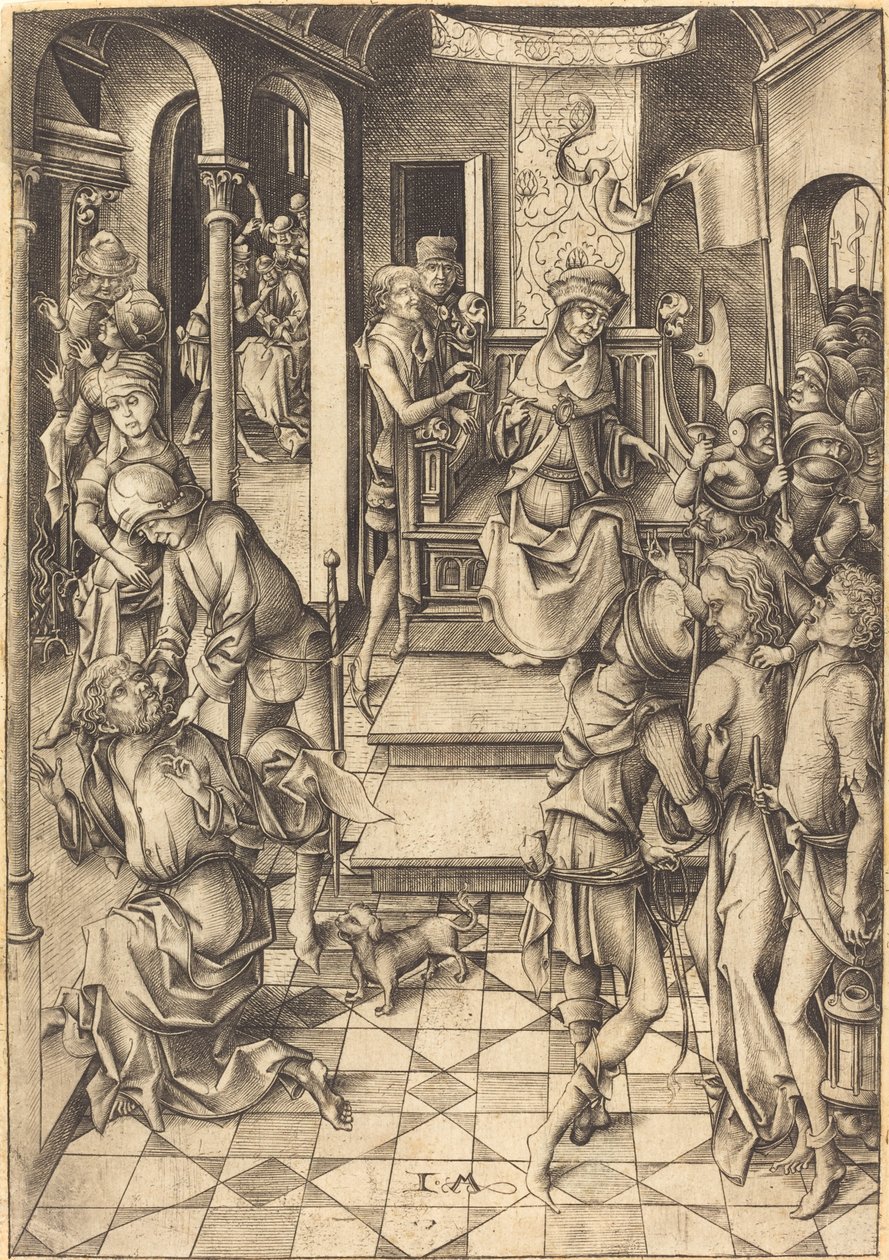 Kristus před Annášem, c. 1480. od Israhel van Meckenem