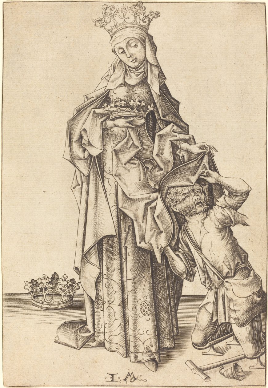 Svatá Alžběta Durynská, c. 14751480. od Israhel van Meckenem