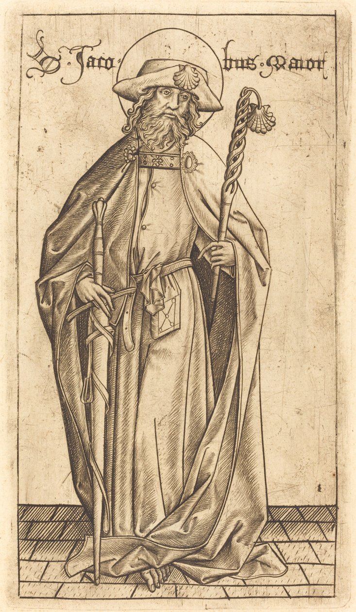 Svatý Jakub Veliký, c. 14701480. od Israhel van Meckenem