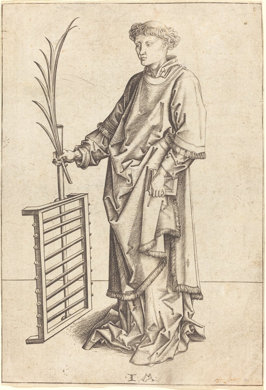 Svatý Vavřinec, c. 14801490. od Israhel van Meckenem