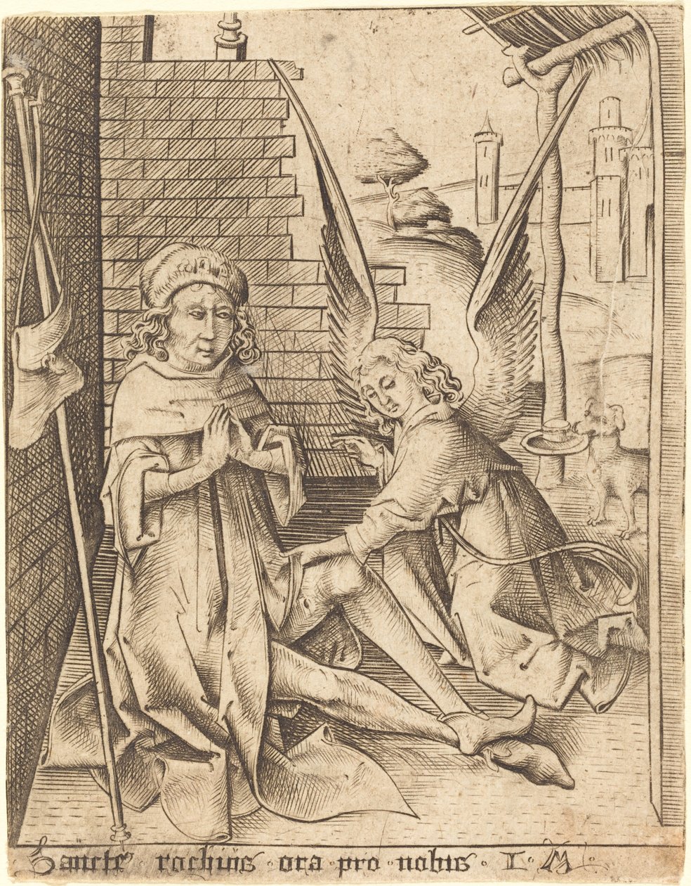 Saint-Roch, c. 14901500. od Israhel van Meckenem