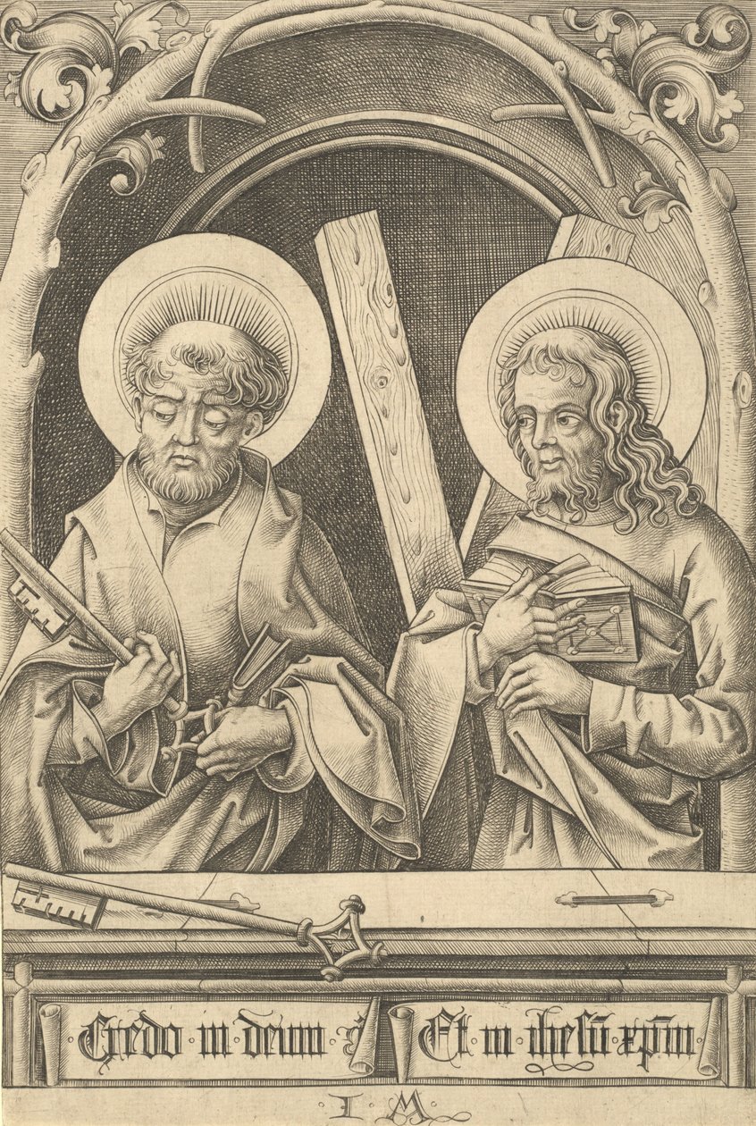Svatí Petr a Ondřej, c. 14801485. od Israhel van Meckenem