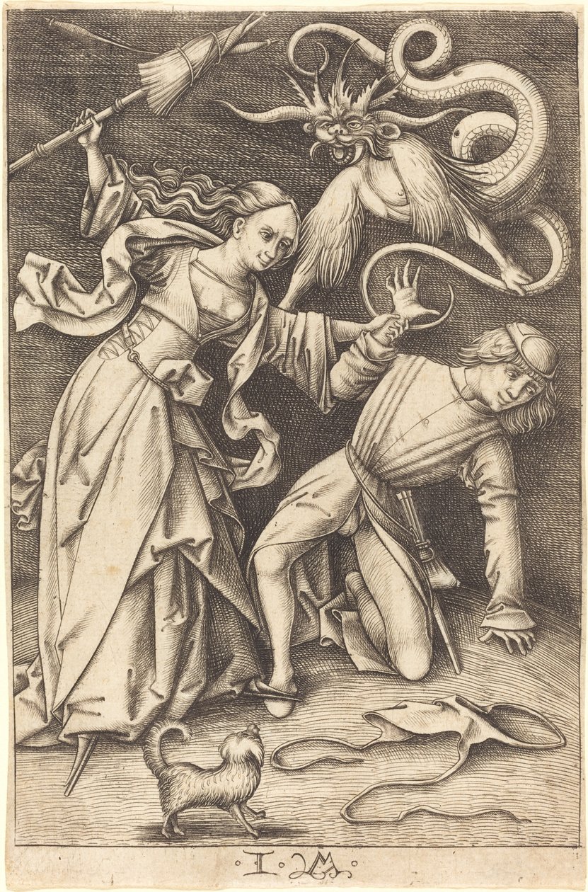Naštvaná manželka, c. 14951503. od Israhel van Meckenem