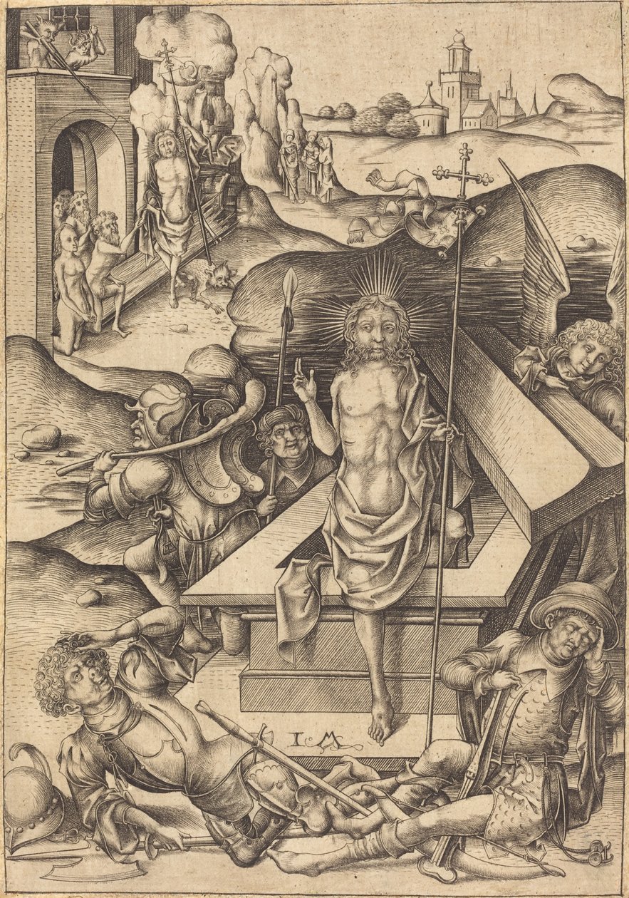 Vzkříšení, c. 1480. od Israhel van Meckenem