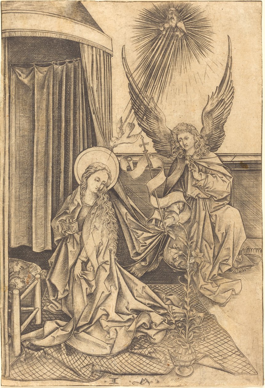 Zvěstování od Israhel van Meckenem after Martin Schongauer