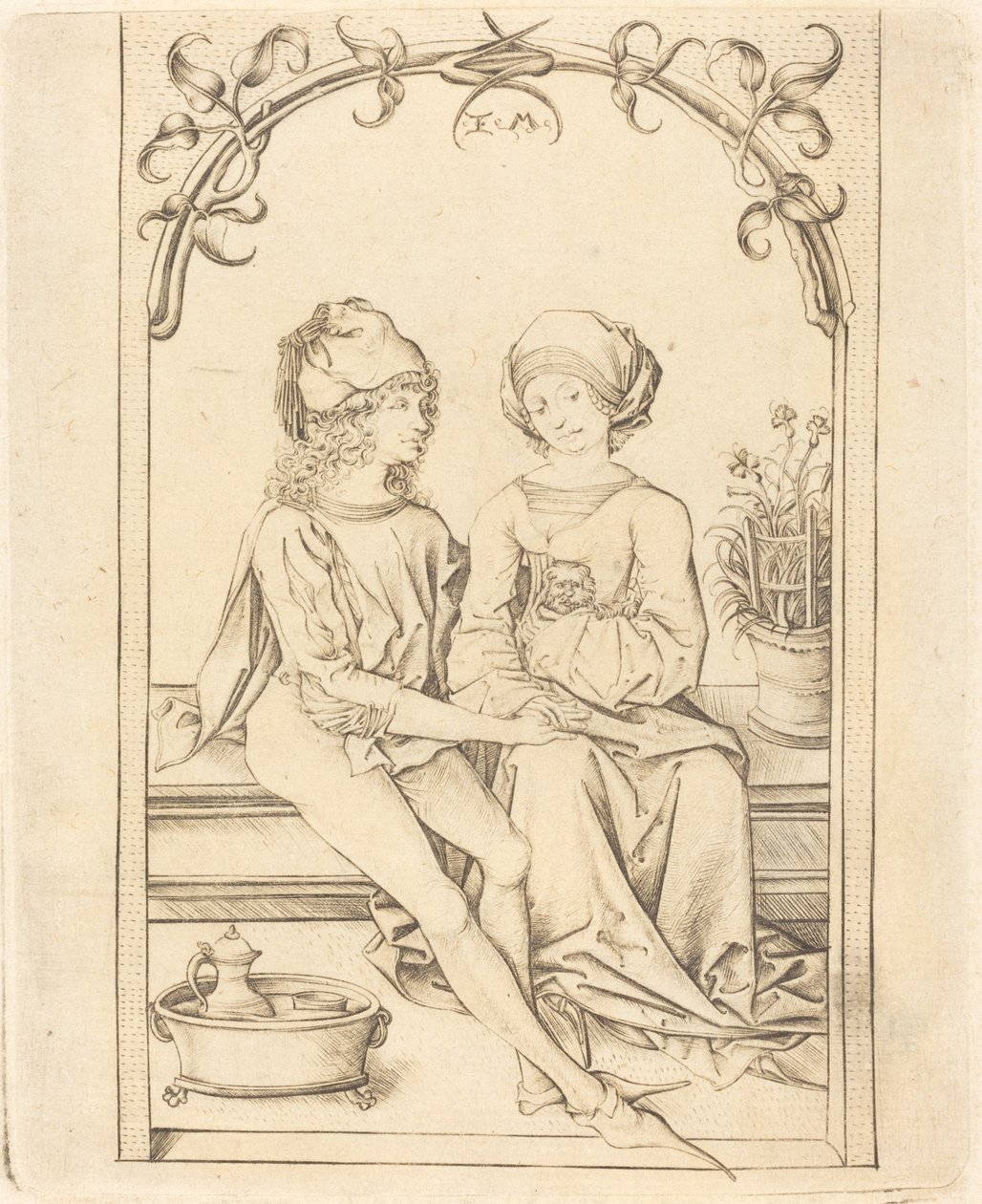 Milenci od Israhel van Meckenem after Wenzel von Olmutz after Master of the Housebook