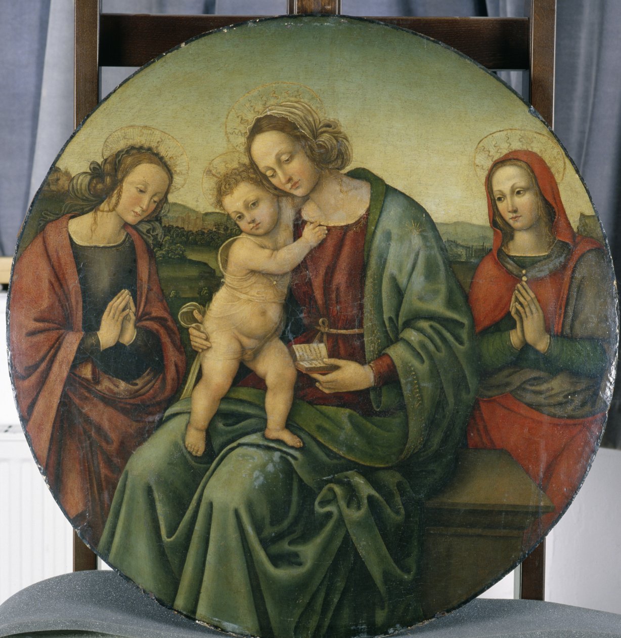 Madona s dítětem a dvěma světicemi, cca 1500-15 (tempera na topolovém dřevě) od Italian School