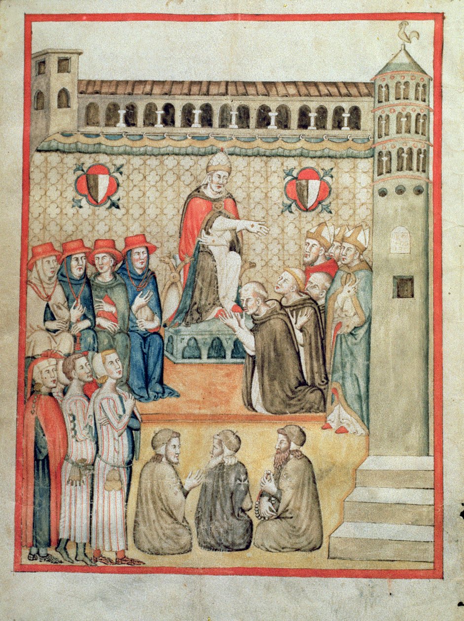 Ms 975 f.1v Církevní sněm od Italian School