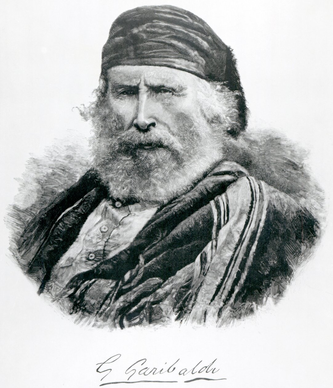 Portrét Giuseppe Garibaldiho od Italian School