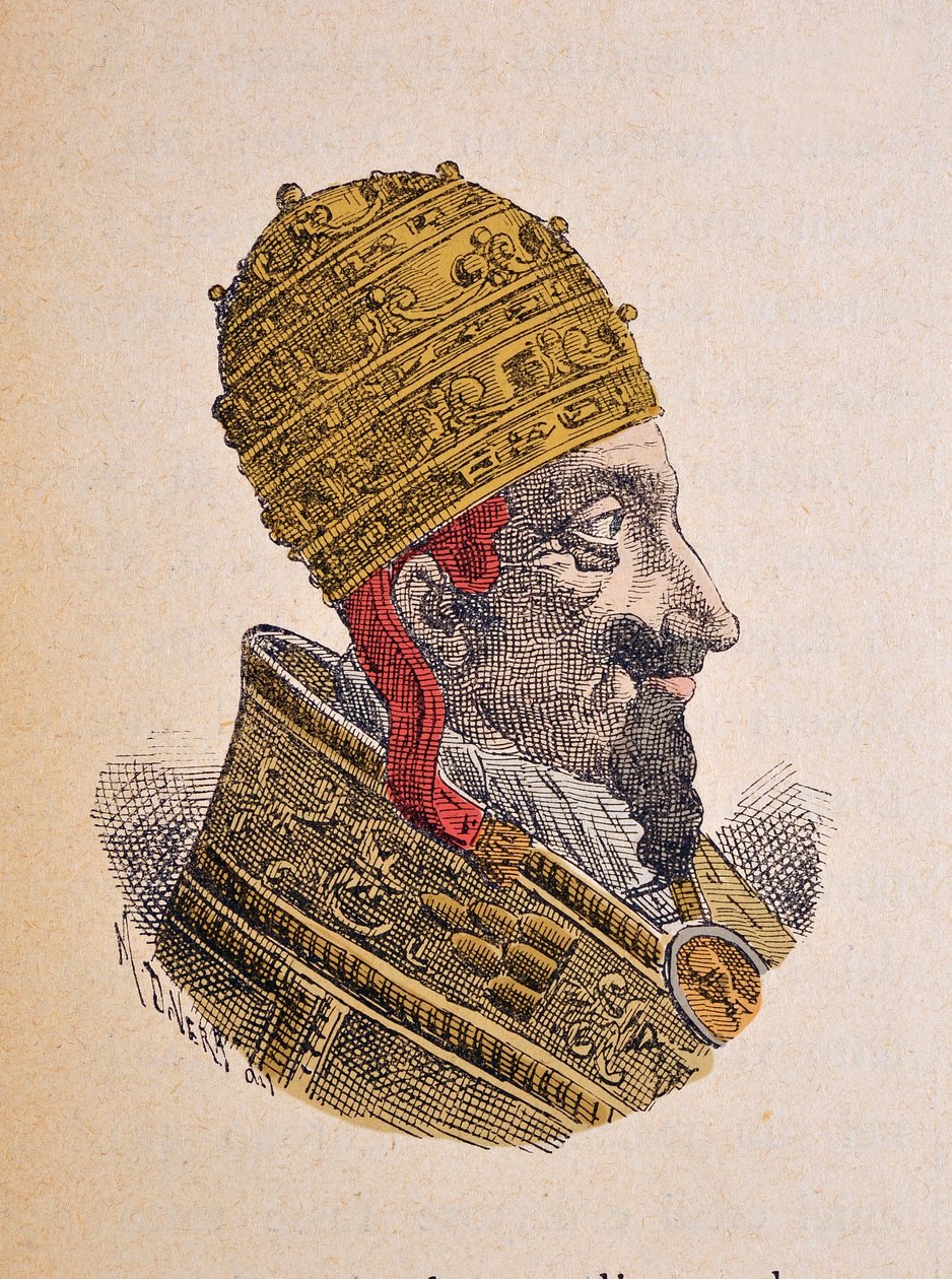 Portrét papeže Alexandra VIII. (Alexander nebo Alessandro) (1689-1691), 1898 (rytina s pozdějším kolorováním) od Italian School