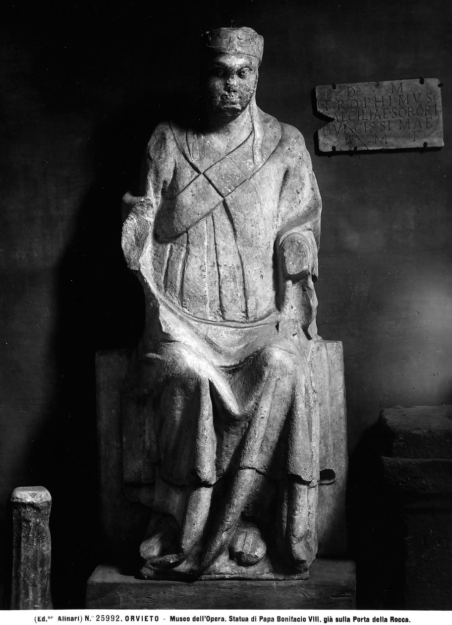 Socha papeže Bonifáce VIII. (asi 1235-1303) od Italian School