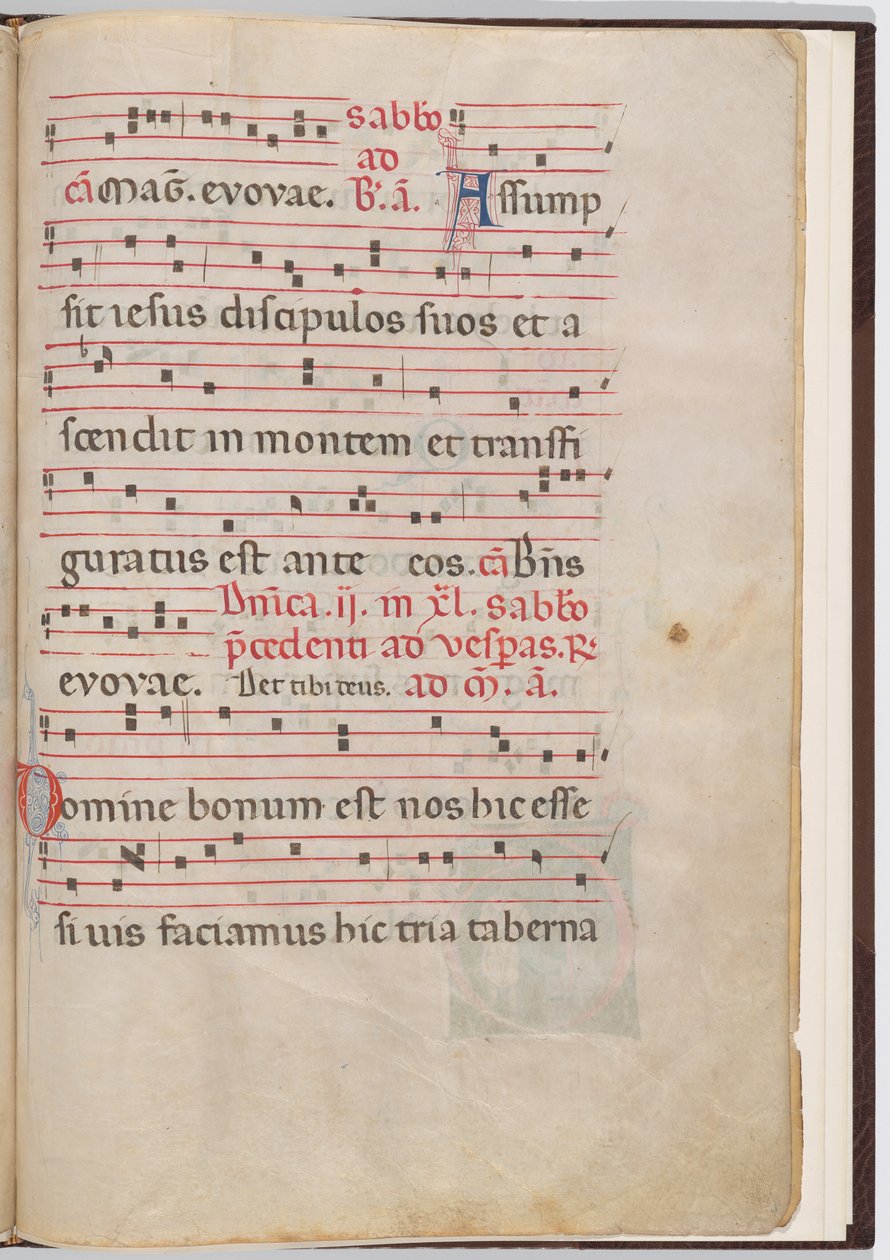 List 7 z antifonálního fragmentu od Italian 13th Century