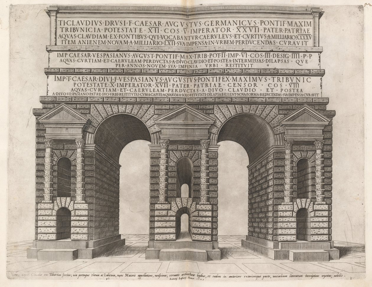 Oblouk Claudiánského akvaduktu od Italian 16th Century