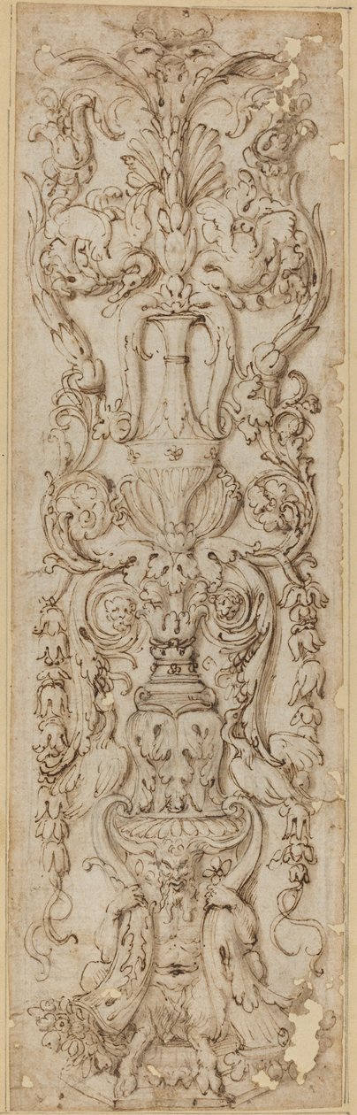 Groteska se satyrem od Italian 16th Century