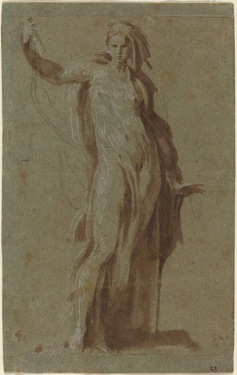 Stojící žena držící svitek od Italian 16th Century