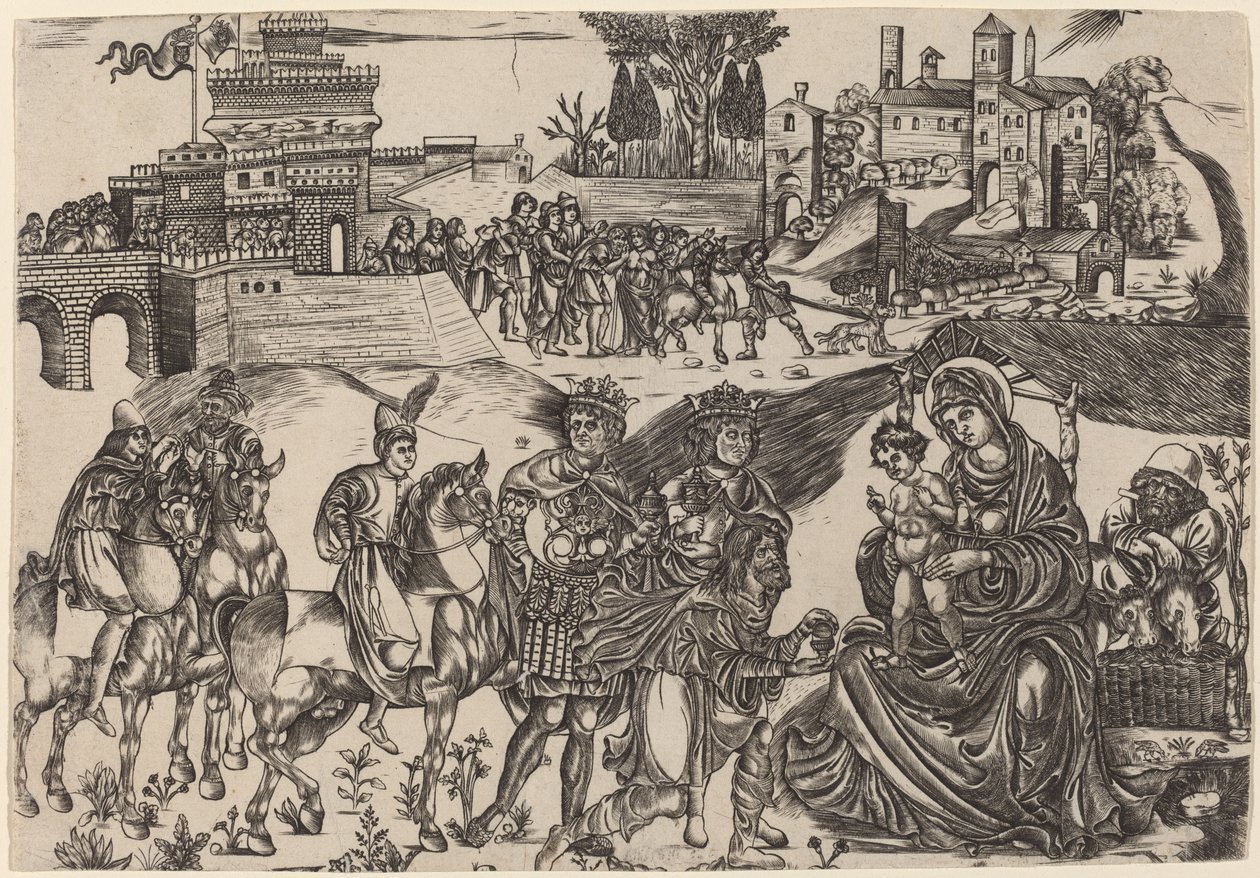 Klanění tří králů od Italian 16th Century