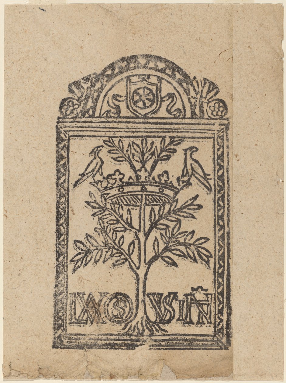 Strom s korunou a dvěma ptáky od Italian 16th Century